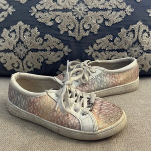 Michael‎ Kors Size 3 Kids Jem Miracle Rainbow Sparkle Low Sneakers